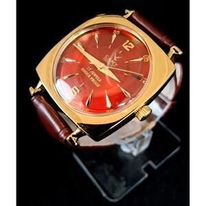 Vintage Camy Men's Leather Mechanical Watch RARE